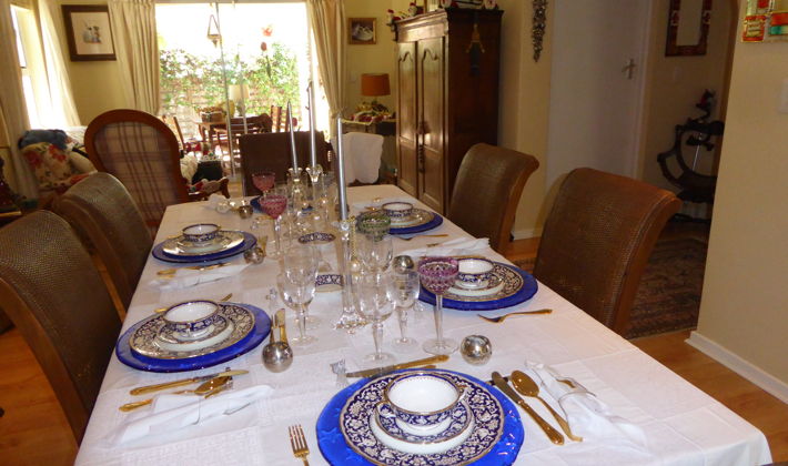 French style table and cooking